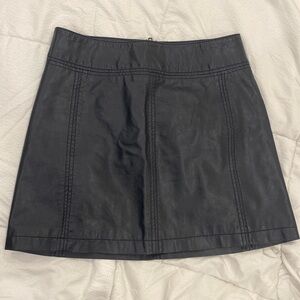 Free people cute vegan leather skirt